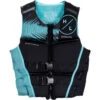 Hyperlite Women's Ambition Life Jacket - Black/Blue -Liquid Forces Shop 2022 Hyperlite Womens AMBITION Life Jacket FRONT 08396.1632941433
