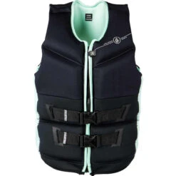 Ronix Volcom Capella Women's Life Jacket - Minty Black -Liquid Forces Shop 2023 RONIX WOMENS CGA VEST CAPELLA 3.0 VOLCOM FRONT 1 81539.1667420841