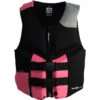 Follow Cure 2 Woman's CGA Life Jacket - Pink/Black -Liquid Forces Shop Follow Ladies Cure 2 Coast Guard Approved Vest Black Pink Front 93597.1678394720