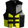 Follow Men's Cure Life Jacket - Yellow/Black -Liquid Forces Shop Follow Mens Cure 2 Coast Guard Approved Vest Fluro Yellow Black Front 84140.1678394896