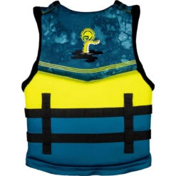 Radar T.R.A. Youth Boy's Life Jacket - Volt / Deep Sea -Liquid Forces Shop Radar Boys TRA Youth Coast Guard Approved Life Jacket Back 82287.1661889171