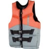 Radar T.R.A. Teen Girl's Life Jacket - Salmon / Grey 1 Radar T.R.A. Teen Girl's Life Jacket - Salmon / Grey -Liquid Forces Shop Radar Girls TRA Teen Coast Guard Approved Life Jacket Angle 22861.1661891059