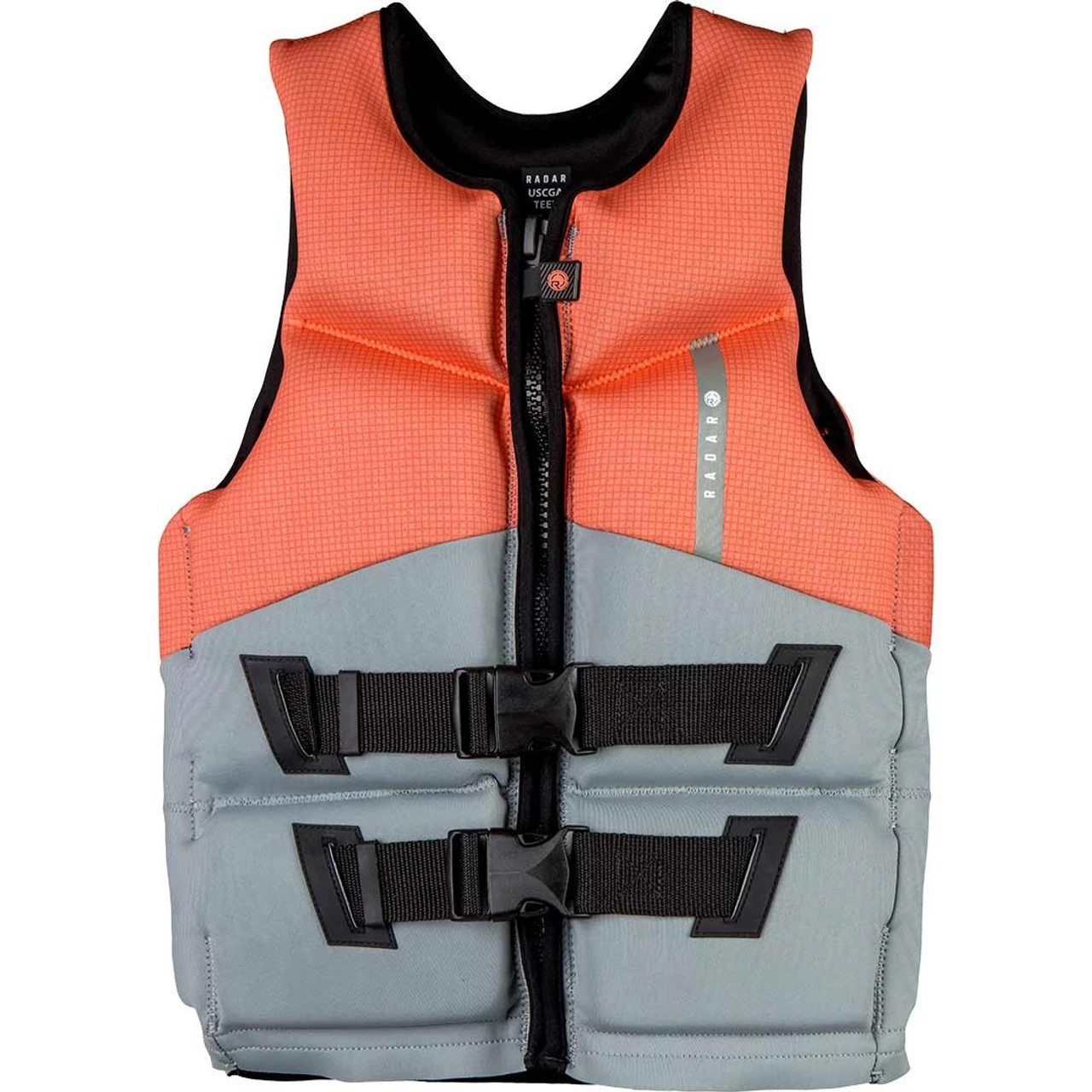 Radar T.R.A. Teen Girl's Life Jacket - Salmon / Grey 5 Radar T.R.A. Teen Girl's Life Jacket - Salmon / Grey - Image 3
